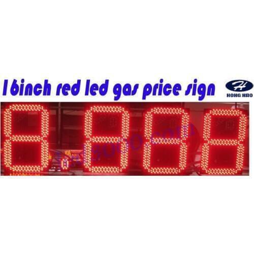 Big gas price sign 8.88816inch 4digits red led gas price sign