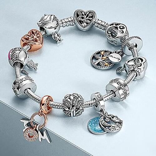 925 sterling silver the most popular flower season boys and girls growth mothers day tree of life Pandora bracelets for women