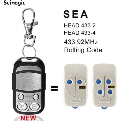 SEA Head 433-4 Garage Door Remote Control Key Fob Transmitter SEA Head 433-2 Gate Door Opener