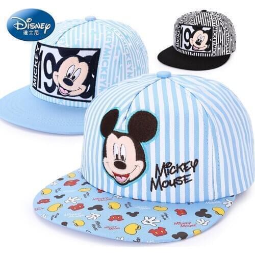 Disney Children Hat Mickey Mouse Cap Fashion Cartoon Kids Hat Outdoor Wear Cotton Adjustable Breathable Visor Shade Baseball Cap