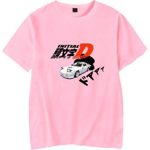 Movie Initial D T-shirt Men Women Casual Harajuku T-shirt Mazda FC3S Print T-shirt Car Enthusiasts Anime T-shirt Boys Summer Tee