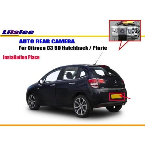 Car Rear view Camera For Citroen C3 5D Hatchback Plurie everse NTST PAL CAM