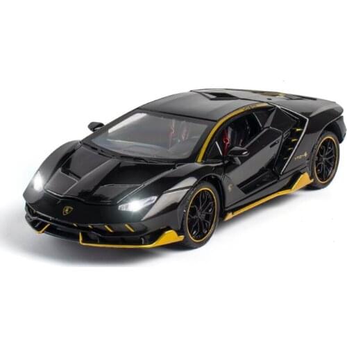1/24 High Simulation Alloy Toy Car Lamborghini Lp770 Metal Diecast Vehicl Model Sound And Light Pull Back Toy Cars Toys For Boys