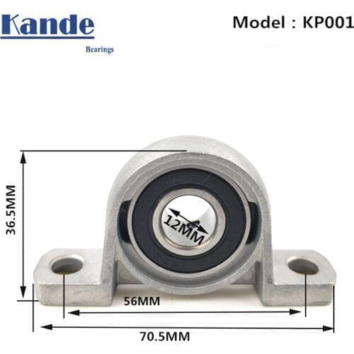 Kande Bearings KP001 1pcs KP001 Zinc Alloy Miniature Vertical Bearings/ Zinc Alloy Mounted / Bore: 12mm