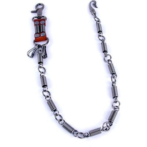 Fashion Youth Pant Chains Punk Rock Waist Accessories Men Hip-hop Street Plating Jeans Pant Wallet Black Belt Chain DR24