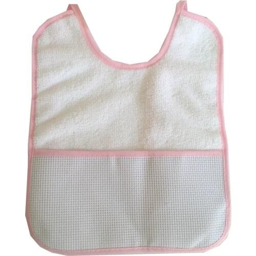 Bibs for kids Pink baberos Infant saliva towels Burp Cloths Baby bibs Free shipping Cross Stitch Bibs 12PCS/Set