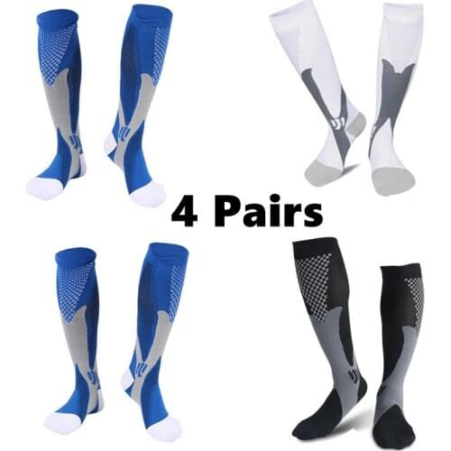 3/4/5/6/7 Pairs Compression Socks Men Summer High High Cycling Socks Edema Diabetes Varicose Veins Women Running Sports Stocking