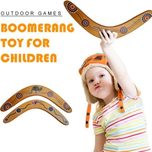 Wooden V Shaped Boomerang Flying Throwback Disc Throwing Catch Kids High Intensity Games Gifts Outdoor Fun Sports Toys