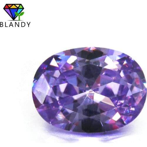 Wholesale Pirce 2x3~13x18mm 5A Oval Cut CZ Stones Lavender Loose Cubic Zirconia Stone Synthetic Gems For Jewelry