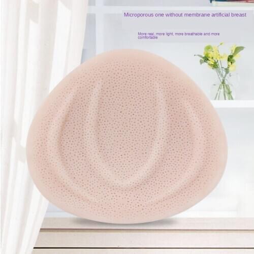 Factory wholesale milk fake silicone micropore full hole brand new genuine female fake breast breast after surgery chest pad