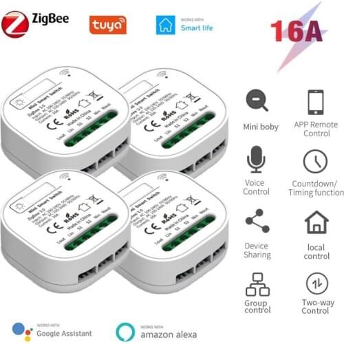 Tuya Zigbee Switch Smart Home Automation Breaker Smart Life App Remote Control Timing DIY Switch Support Alexa Google Home