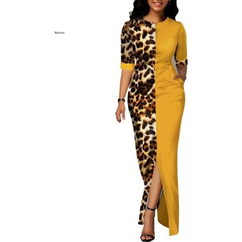 African Dress for Women Casual Plus Size Slim Patchwork Color Maxi Dresses Elegant Sexy Long Party Women Dress 5Xl Spring Summer