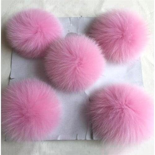 100% natural fox fur ball fluffy pom pom real fur big ball fluffy dyed pom pom 13-14 cm