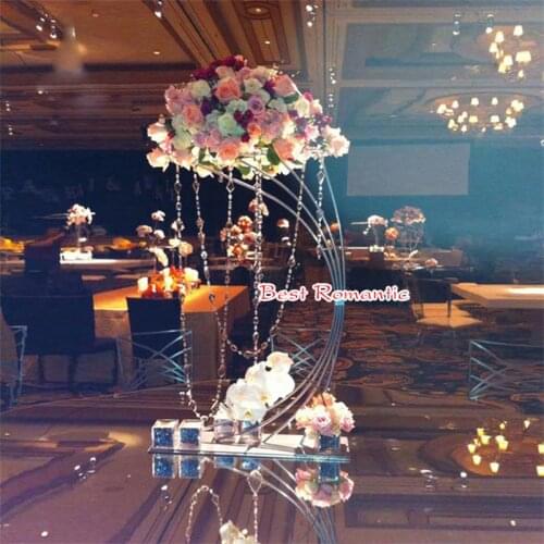 Romantic Table centerpiece New style Flower Stand iron flower stands for Wedding Home Party Decoration wedding centerpiece