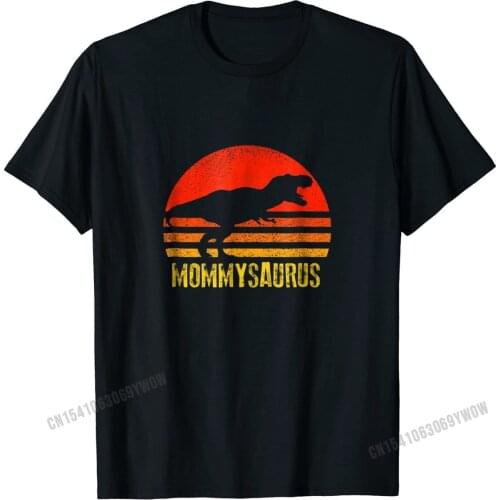 Mommysaurus Shirt Retro Vintage Sunset Dinosaur Gift T Shirts Casual Fashionable Youth Tees Casual Cotton