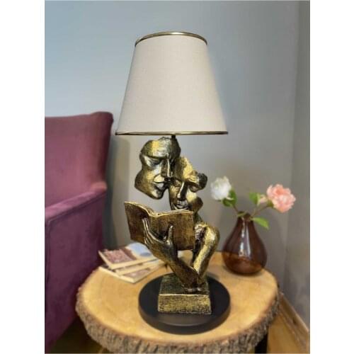 Modern Decorative Gold Gold Book Reciting Surat Lampshade Design-Gold Detail Cream Hood room decor kawaii led lights anime sailor moon home bedroom naruto demon slayer lamp neon sign