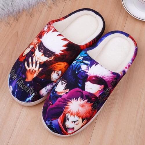 Slippers For Men Women Kids NAruto Anime Game Cute Indoor Shoes Winter Home Warm Boots Daily Suit