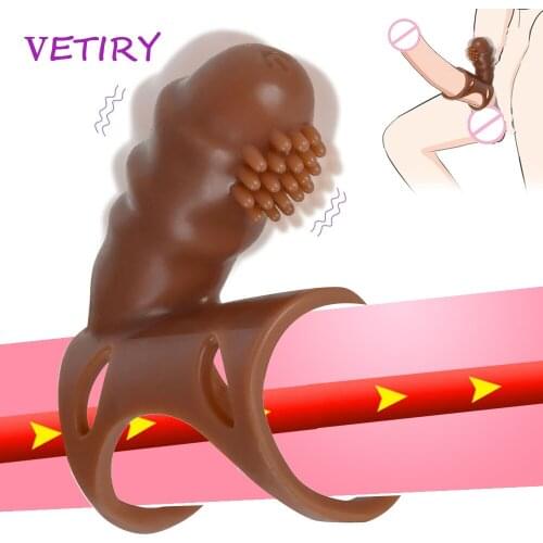 Penis Vibrating Ring Cock Ring Male Delay Ejaculation Clitoris Stimulation Couples Vibrator Female Climax Sex Toys for Adult 18