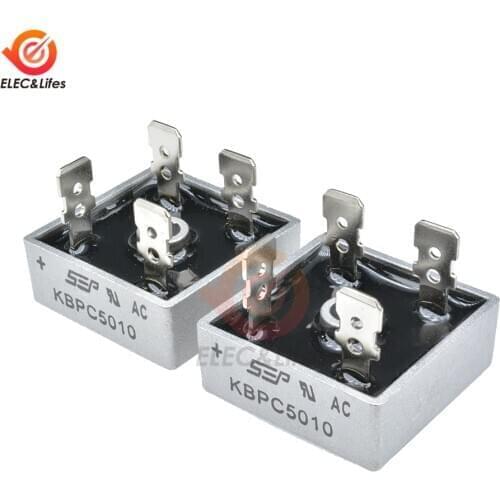 5Pcs/lot KBPC5010 1000V diode Bridge Rectifier KBPC1510 KBPC2510 KBPC3510 1000V 50A 35A 25A 15A DIP-4 dip4 5010 power rectifie
