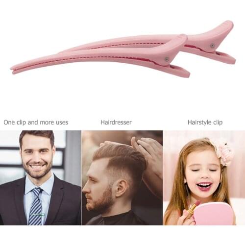 2pcs Plastic Hair Clip Hairdressing Clamps Duckbill Clip Perm Dyeing Hair Section Grip Cutting Barbers Salon Hair Styling Tools