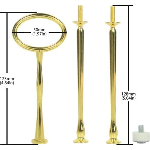 3-tiers 20pcs new oval metal cake stand handles/cake stand hardware,gold/silver mixed color