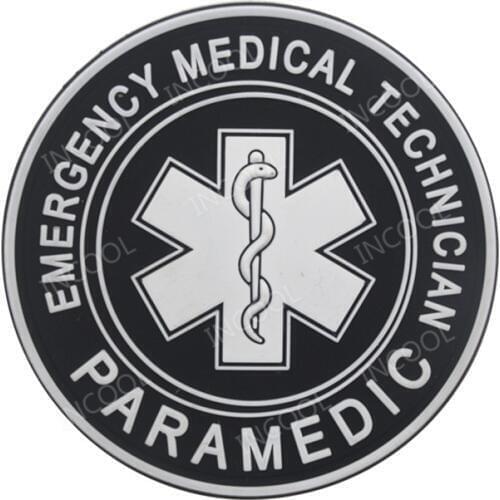 3D EMT Emergency Medical PVC Patch Star of Life Military Patch Tactical Badges Hook Rubber Patches Drop Shipping