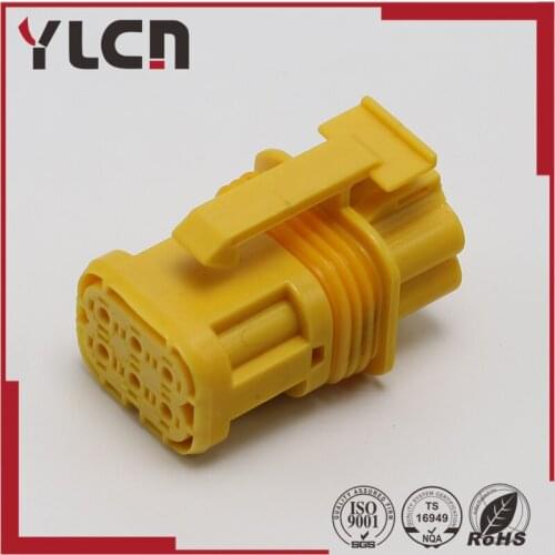 Free shipping 6 pin Lear connector female electrical car orange connector sealed automotive plug