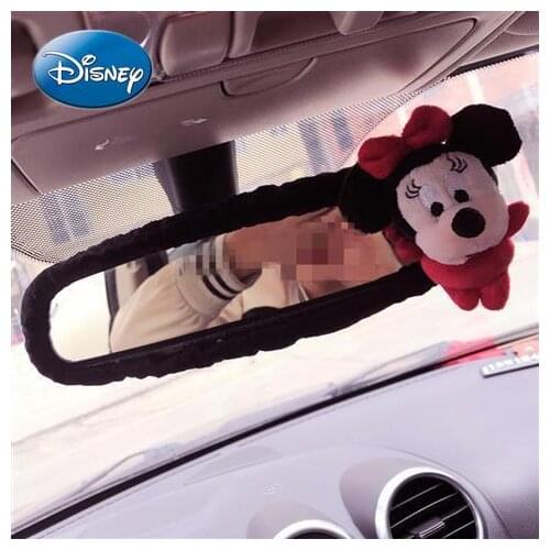 Disney Minnie Pink Panther Cute Cartoon Car Rear View Mirror Cover Seat Belt Shoulder Cover Car Interior Accessories