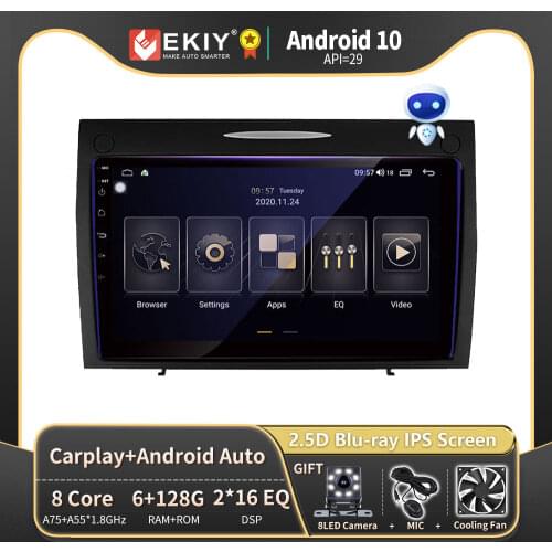 EKIY 6+128G Autoradio Android 10 For Mercedes-Benz SLK-Class SLK Class R171 2004+ Car Radio Multimedia Blu-ray IPS GPS no 2din