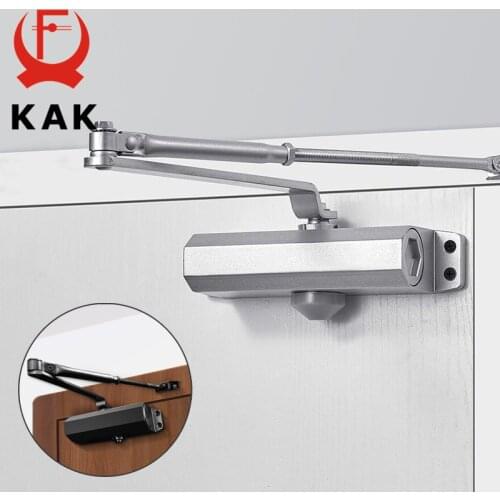 KAK Hydraulic Buffer Automatic Door Closer 25KG to 80KG Adjustable Speed Door Closing Equipment Mute Soft Closing Door Hardware