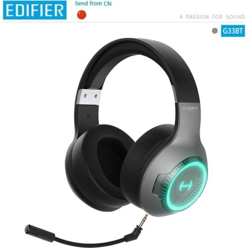 EDIFIER G33BT Gaming Headset 40mm driver unit PixArt BT V5.0 RGB dynamic backlight system Microphone with noise cancellation