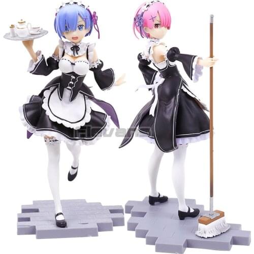 Re Zero Starting Life in Another World Maid Rem Ram 1/7 Scale PVC Figure Collectible Model Toy