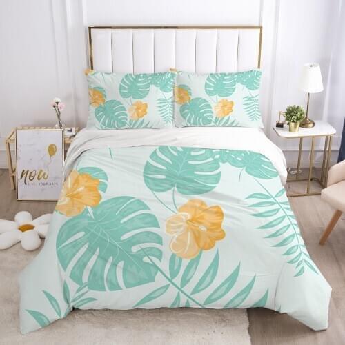 3D Bohemia Design Duvet Cover Set Light Green Bedding Sets Quilt Covers Pillowcases Blanket Cases Single Double Size Bed Linens