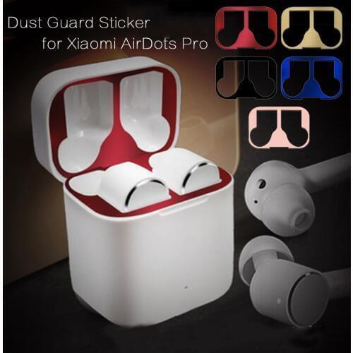 Metal Dust Guard Protective Sticker Case for Xiaomi Airdots Pro Air TWS Earphone Case Shell Skin Protector for Airdots Accessory