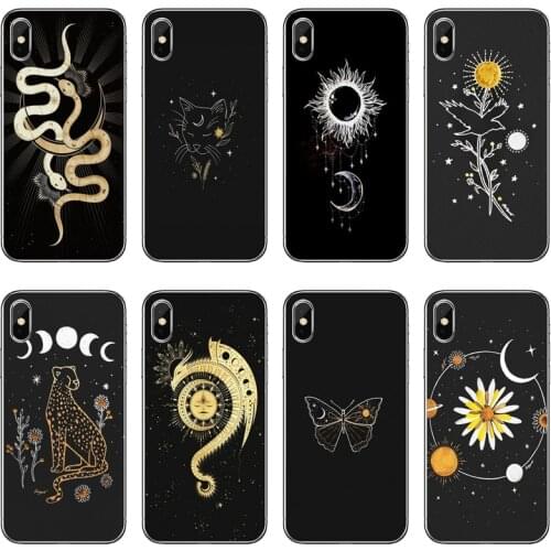 Art Sun Flowers Cat Snake Moon Soft Phone Case For Huawei P30 P20 Pro P10 P9 P8 Lite Y5 Y6 Y7 Y9 Prime P Smart Plus 2018 2019