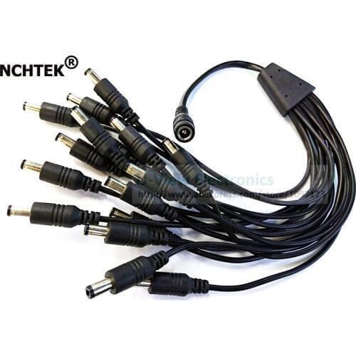 NCHTEK DC 1 Female to 16 Male Power Splitter Adapter Cables For CCTV Camera/Free Shipping/6PCS