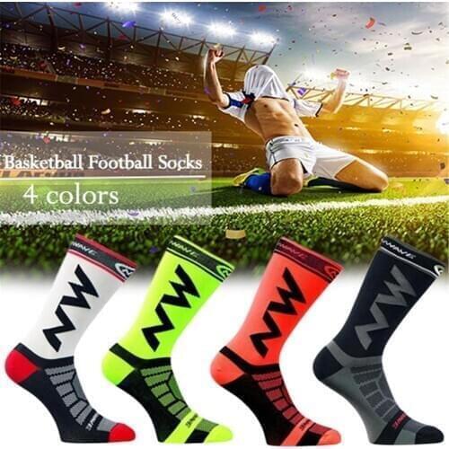 4colors Sport Cycling Riding Socks Outdoor Running Walking Basketball Football Socks Womens Breathable Quick Drying Nylon Socks