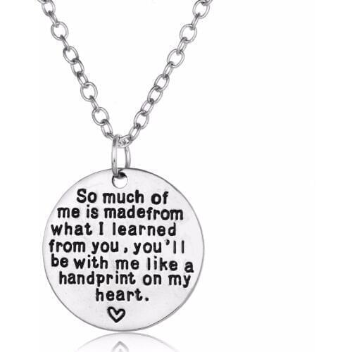 Teachers Necklace So Much Of Me Is Made Heart Pendant Teacher Chain Necklace Thanksgiving Charm Jewelry Teachers Day Presents