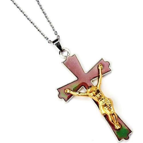 Reiki heart pendant necklace Change color according to body temperature changes pendant women Jewelry best friends gift