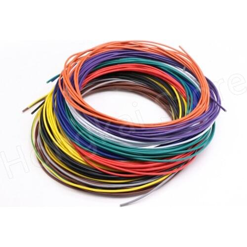UL1015 24AWG Electronic Connection Wires Tinned Copper American Standard Lead Wire OD 2.2mm Black Red