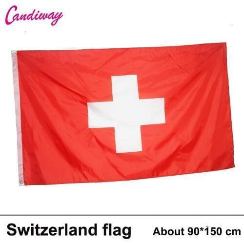 Switzerland flag 3*5 feet. polyester flag.90*150cm big banner Swiss flag