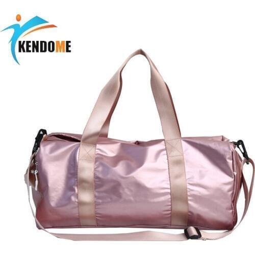 Girls Sport Fitness Bag For Gym Women 2019 Large Capacity Pink Yoga Shoulder Bag Outdoor Rainbow Handbag Mens Training PU Bags