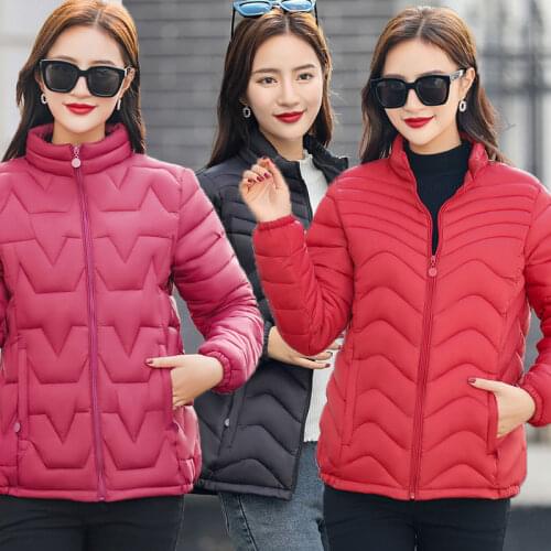 Warm Parkas Stand collar Female Jacket 2021 New Fall/Winter Mother Cotton padded Outerwear Plus Size 7XL Loose Casual Short Coat