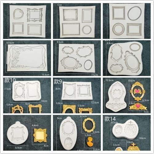 All kinds of European photo frame, mirror frame, sugar mold, cake mold, chocolate baking tool WMJ-871