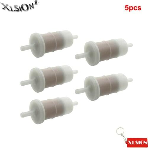 XLSION Aftermarket 5Pcs 1/4" Fuel Filter For Briggs & Stratton John Deere Mercury Johnson Evinrude ATV Dirt Motor Bike
