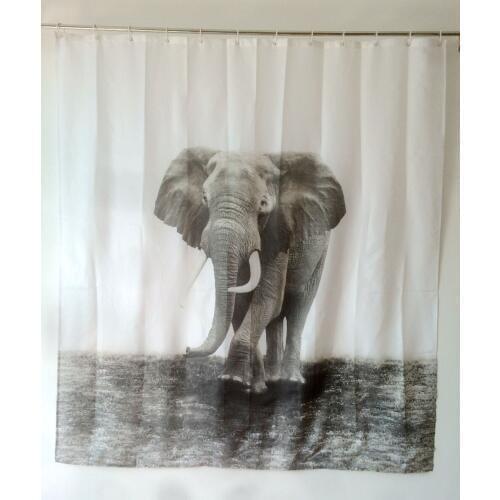 Shower Curtains Elephant Design Bath Products Fabric Waterproof Polyester Rideau De Douche