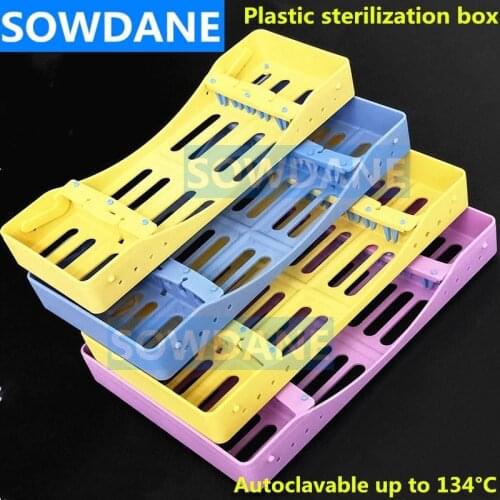 1 piece Dental Disinfection Placing box Tray Dental Plastic Sterilization Box for instrument Disinfection Plate Autoclavable