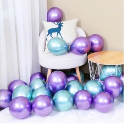 15pcs 10 inch New Colorful Metallic Thick Latex Balloons Metal Chrome Balloon Wedding Decorations Birthday Party Supplies