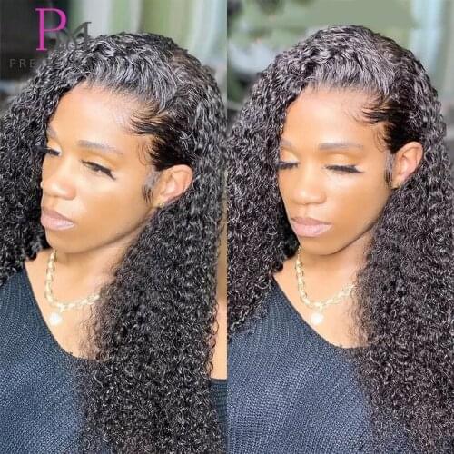 180% 360 Lace Frontal Wig 28 30 32 34 36 Inch Kinky Curly 13x4 Lace Front Wig Human Hair Wigs Deep Curly Glueless Remy Brazilian