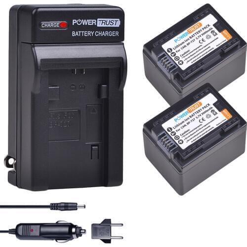 2x Replacement BP-727 BP727 BP 727 Battery and Fast Charger for Canon BP-709,BP-718,BP-727,CG-700,VIXIA HF M50,M51,M52,M560